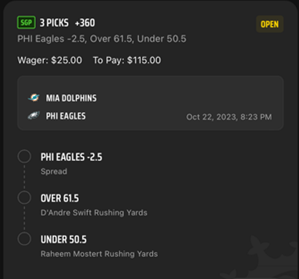 A screenshot of a sports betting app

Description automatically generated